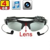 Óculos de sol, preto, 4GB, MP3, Camcorder DVR com câmera esc